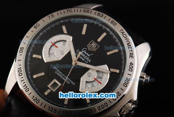 Tag Heuer Grand Carrera Calibre 17 Automatic with Black Dial - Click Image to Close